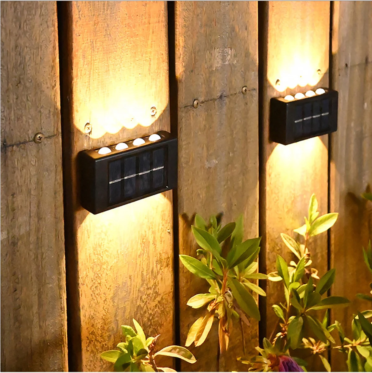 Waterproof Solar LED Outdoor Wall Light with Light Sensor Streetlamp Garden Exterior Decoration LED Garland Lamp