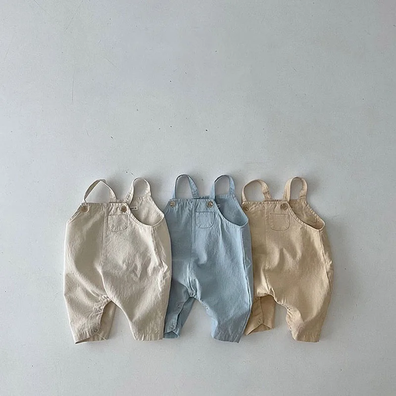 Cotton Baby Girls Overalls Rompers Jumpsuits for Toddlers