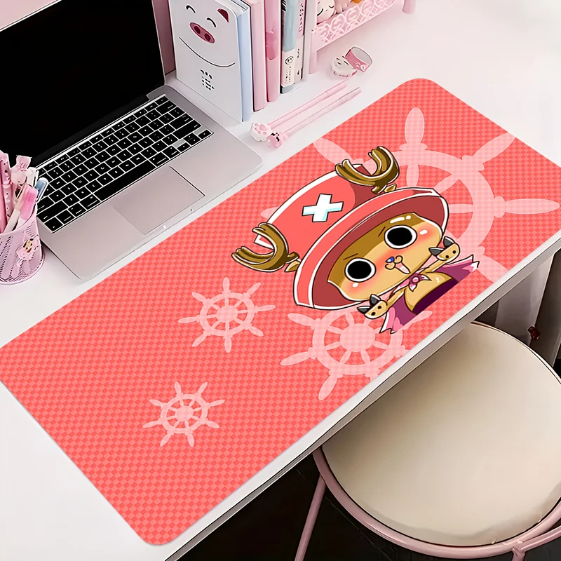 Large Mouse Pads Cute Anime Mousepads Kawaii Table Accessories Desk Mats O-one P-piece Tony Tony Chopper pc Laptop  Mouse Mats 3