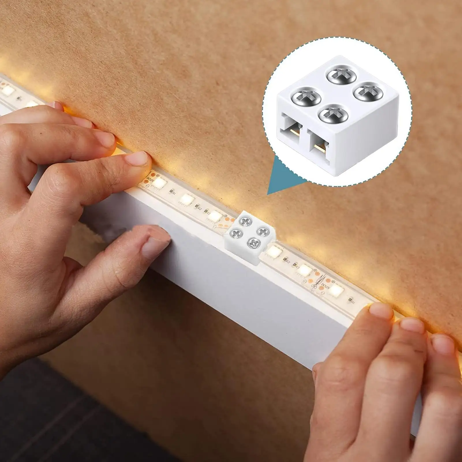 Durable and Versatile 8mm LED Strip Light Connectors