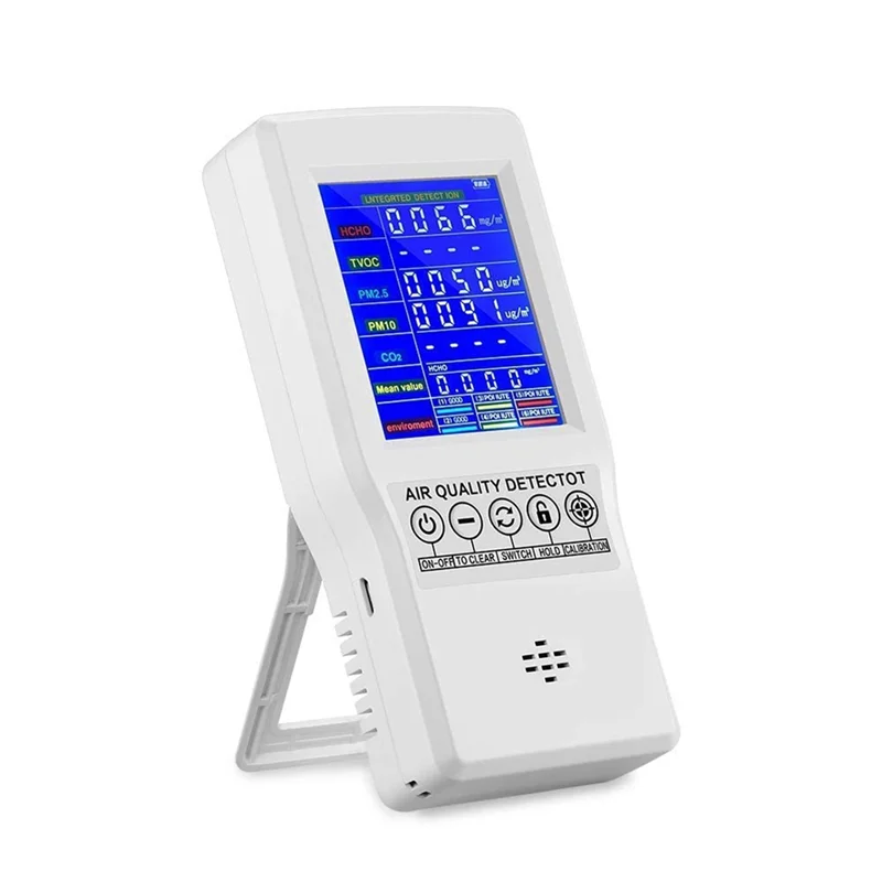 

Air Quality Monitor BIAOLING Accurate Tester for CO2 Formaldehyde(HCHO) TVOC PM2.5/PM10 Multifunctional Air
