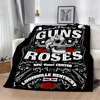 Printed Blanket Picnic Blanket Hot Band G-Guns N R-Roses Warm Blanket Soft and Comfortable Home Travel Birthday Gift 4