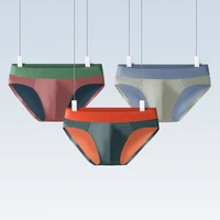 Sous-vêtements sans couture en soie glacée pour hommes, slips respirants d'été fins pour garçons, sport taille basse, short court sexy, tête 4