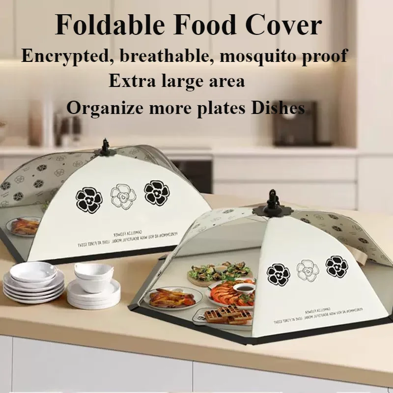 Food Cover Kitchen Accessories Collapsible Dustproof Breathable Anti-mosquito Dining Table Tool