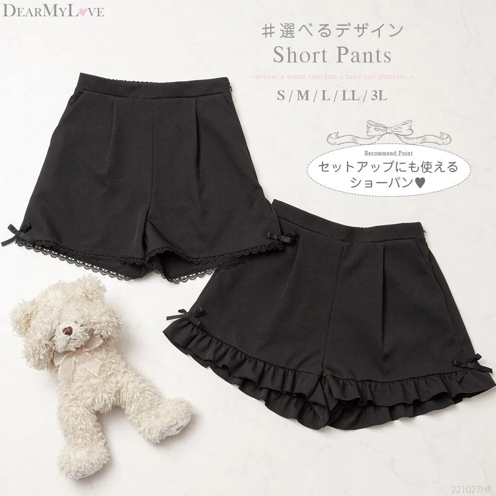 Spring Summer Autumn New Mine Leggings Cute Japanese Lace Shorts Loose Slimming Short Pants Elastic Waist Black Leggings Shorts