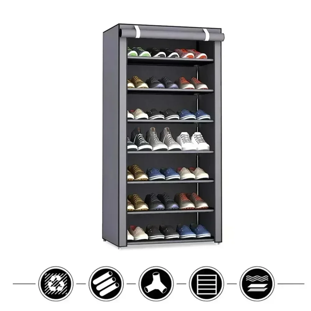 Dustproof Multilayer Shoe Rack Organizer Minimalist Nonwoven Home Furniture shoe cabinet,shoe rack,shoe organizer