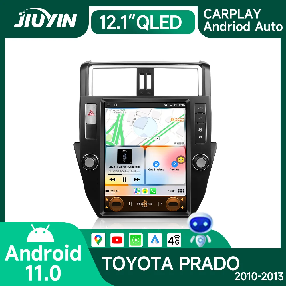 

12.1inch Tesla Style Tape Recorder 2din Android Radio For Toyota Land Cruiser Prado LC150 2010-2016 Navigation Car Stereo Player