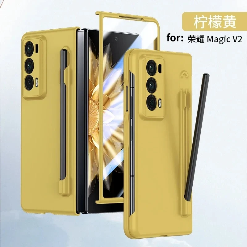 Matte Shockproof Armor Case with Pen Holder - Hard Plastic Cover