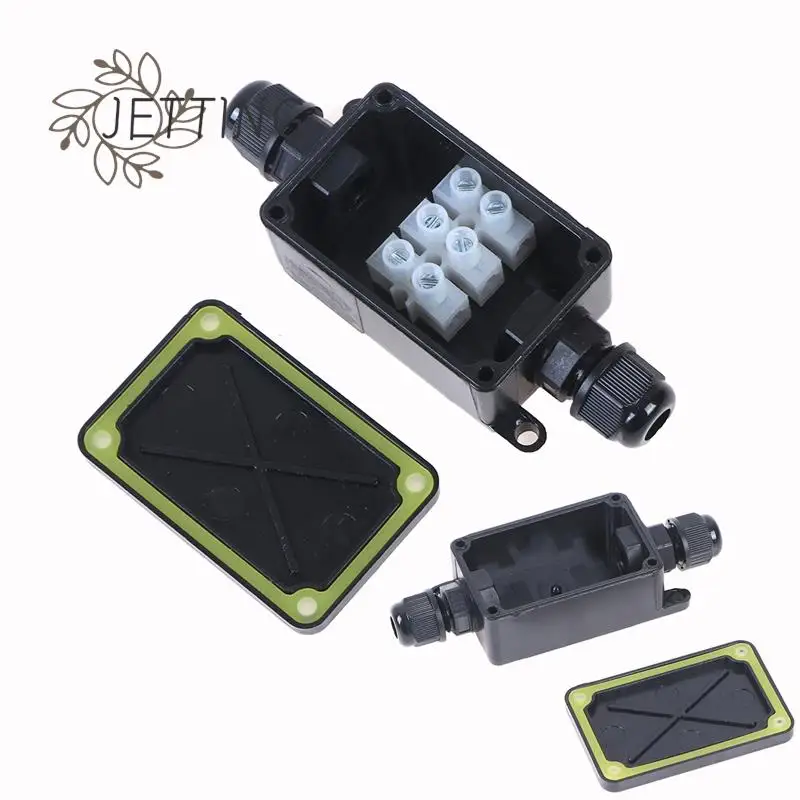 2 Way IP66 Outdoor Waterproof Electrical Cable Wire Connector Junction Box 1PC With Terminal 450V For Led Light plastic electronic box enclosure electronic box enclosure