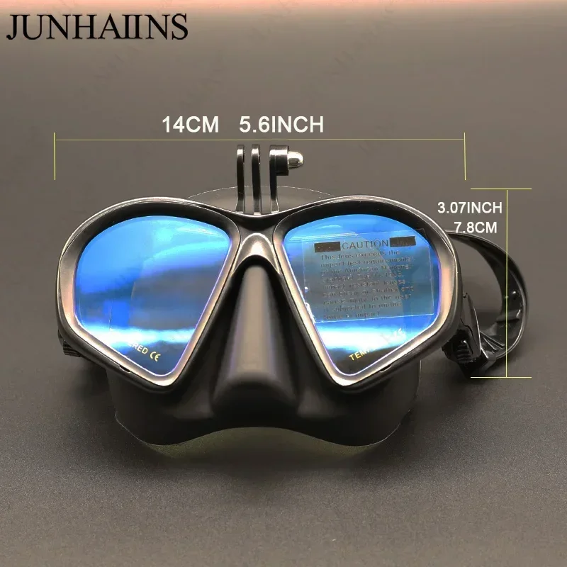 Snorkeling Diving Mask Set Foldable snorkel J-type with Camera Mount