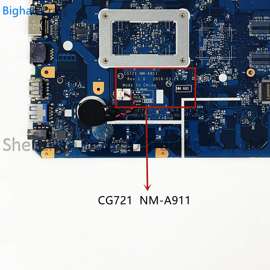 para Lenovo Ideapad 11017acl Placa-mãe do Portátil com Amd a6 a8 Cpu Fru: 5b20l72480 5b20l72483 5b20l72492 100 Novo Cg721 Nm-a911 - Imagem 4