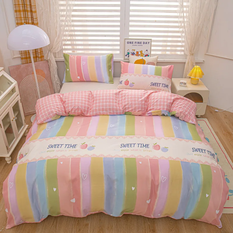 

Пододеяльник MissDeer с наволочкой, простой стиль, комплект пододеяльников для взрослых и детей, мягкое постельное белье для дома