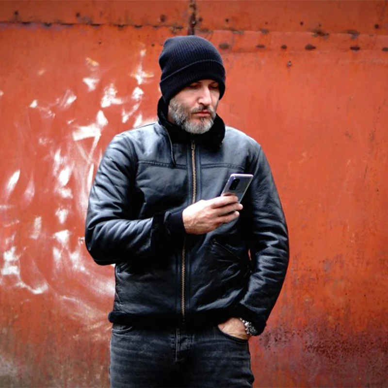 Shearling Jacket Black Leather Winter Coat Black Real Sheepskin