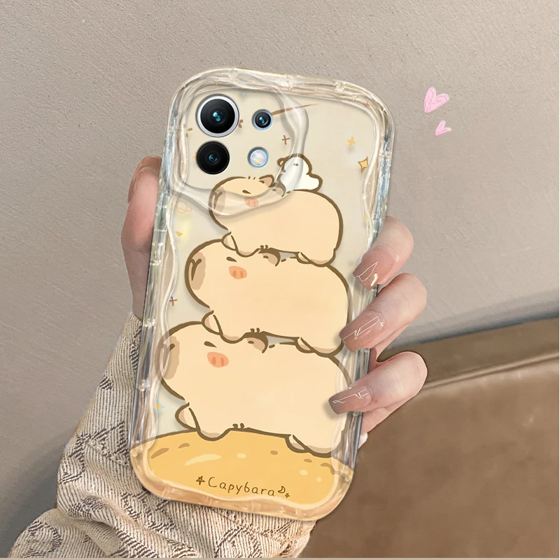 Cartoon Cute Capybara Protective Phone Case