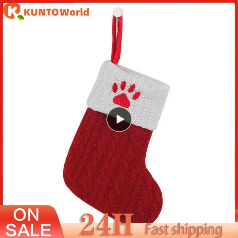 

1PCS Letters Christmas Knitting Stocking Christmas Tree Pendant Decorations for Home Xmas Gift Snowflake Alphabet Christmas