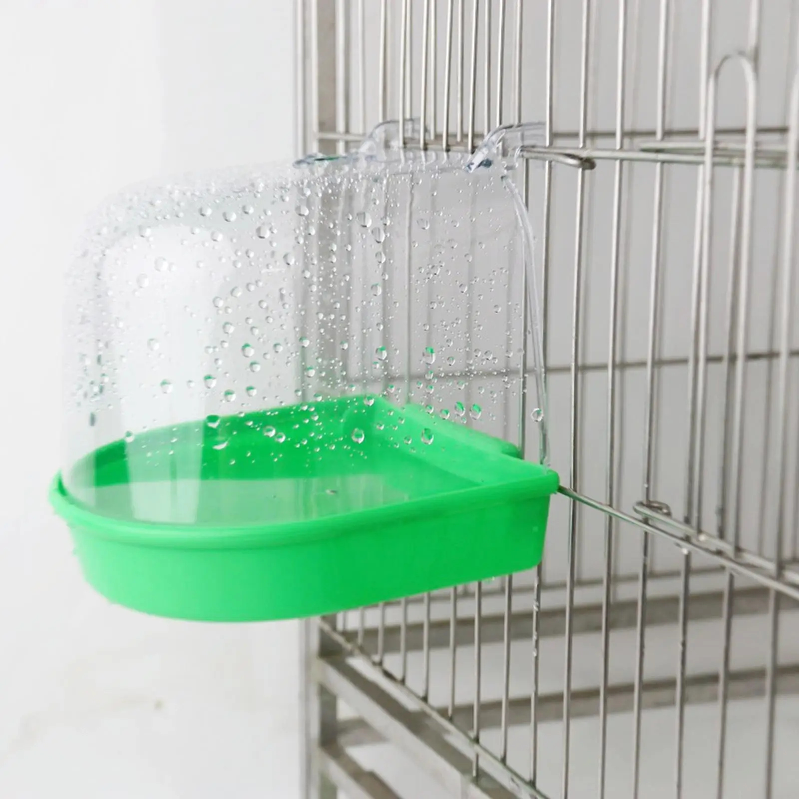 Pet Bird Caged Bath Box Budgie Hanging Small Birds Water Bowl Canary Budgerigar Caged Parrot Bathing Tub Parrot Bath Shower Box