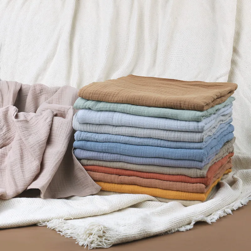 Cotton Gauze Muslin Baby Blanket Swaddle Wrap Kids Bath Towel