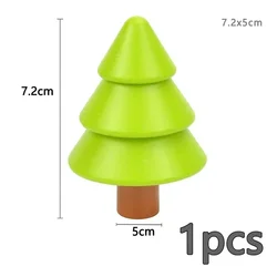 Large Building Blocks City Furniture and House Accessories Set - Includes Desk, Chair, Bed, Sofa, Bathroom, Kitchen, and Car Figures (Cartoon Trees)