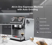 Luxury 20 Bar Pressure Espresso Coffee Machine Double Boiler Bean Grinder Semi-Automatic 2.5L Water Tank Electric Coffee Maker 2