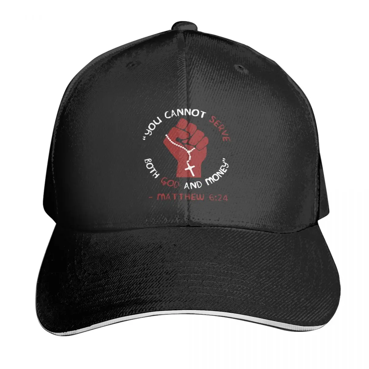 

You Cannot Serve Both God And Money Casquette, Polyester Cap Fashionable Wicking Birthday Gift