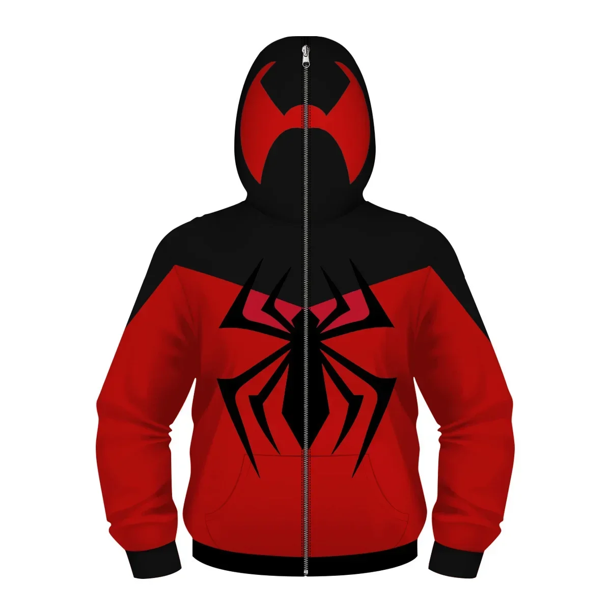 Sudadera con capucha de superhéroe Spiderman de Los Vengadores para niños, sudadera con cremallera 3D de Miles Morales, chaqueta de Iron Man, disfraz de Cosplay de Anime para niños y niñas