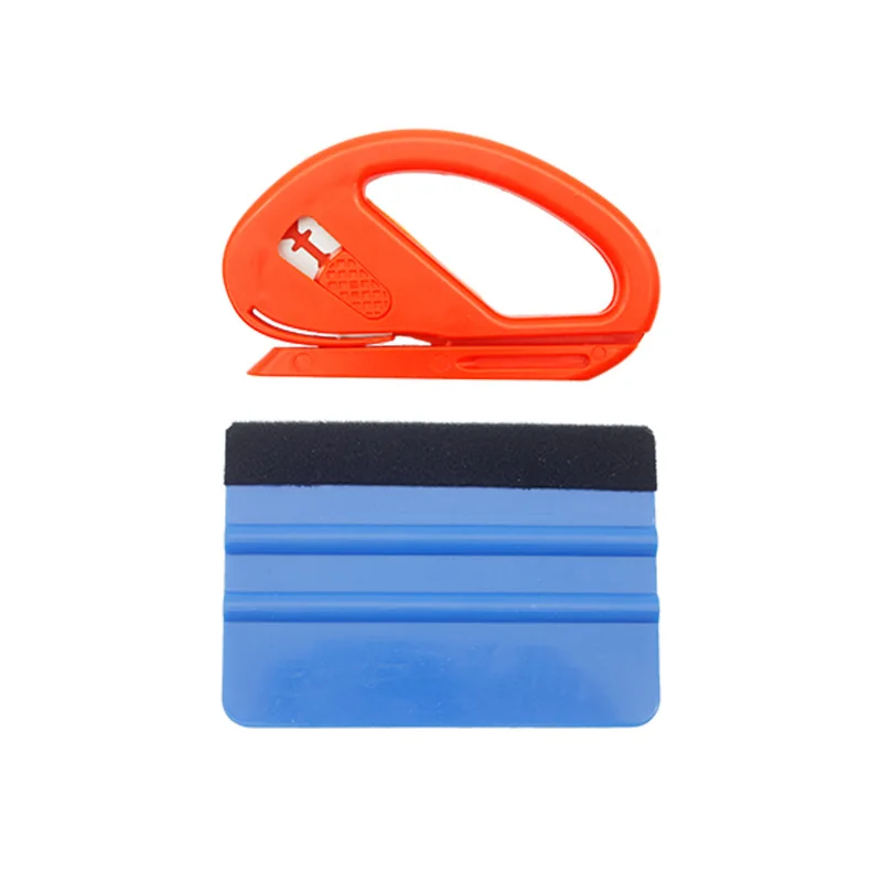 Car Film Wrap Tool Kit Squeegee Wallpaper Smoothing Kits Felt Squeegee Hard Scraper Cutter Vehicle Vinyl Wrap Window Tint Tool