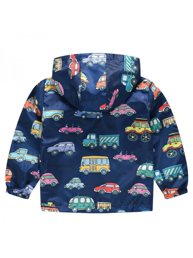 Kids Jackets Children Clothes 2/3/6/7 Year Toddler Boy Jacket Waterproof Wind Kids Windbreaker Coat Zipper Baby Spring Summer Cartoon Pattern