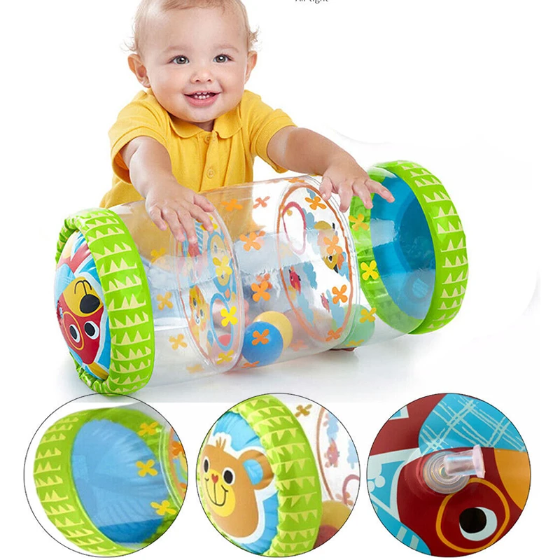 

Inflatable Baby Crawling Roller Toy Baby Rattle Toys 6 12 Months Development Fitness Toys Early Educational Toy For Children