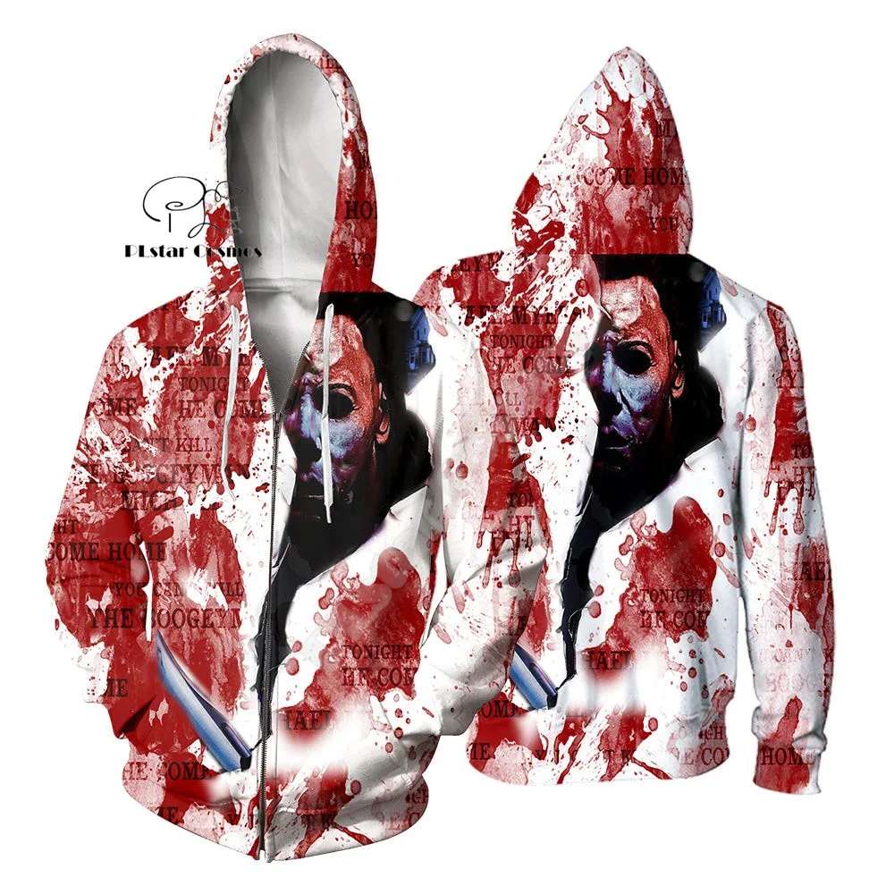 NewFashion Halloween Horror Terror Movie Character Michael Myers Jason Cosplay 3DPrint Pullover Harajuku Casual Jacket Hoodies 3