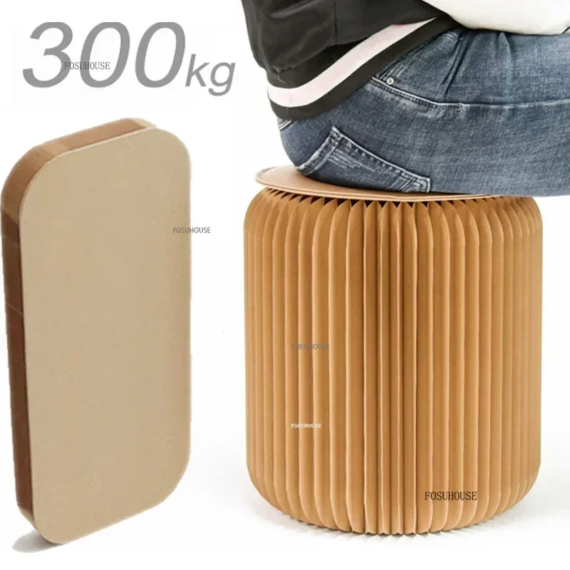 Folding Portable Stool Ottoman 36x42cm Footstool Pouf Sofa Side Coffee End Table Space Saving Wedding Party Show Organ Bench