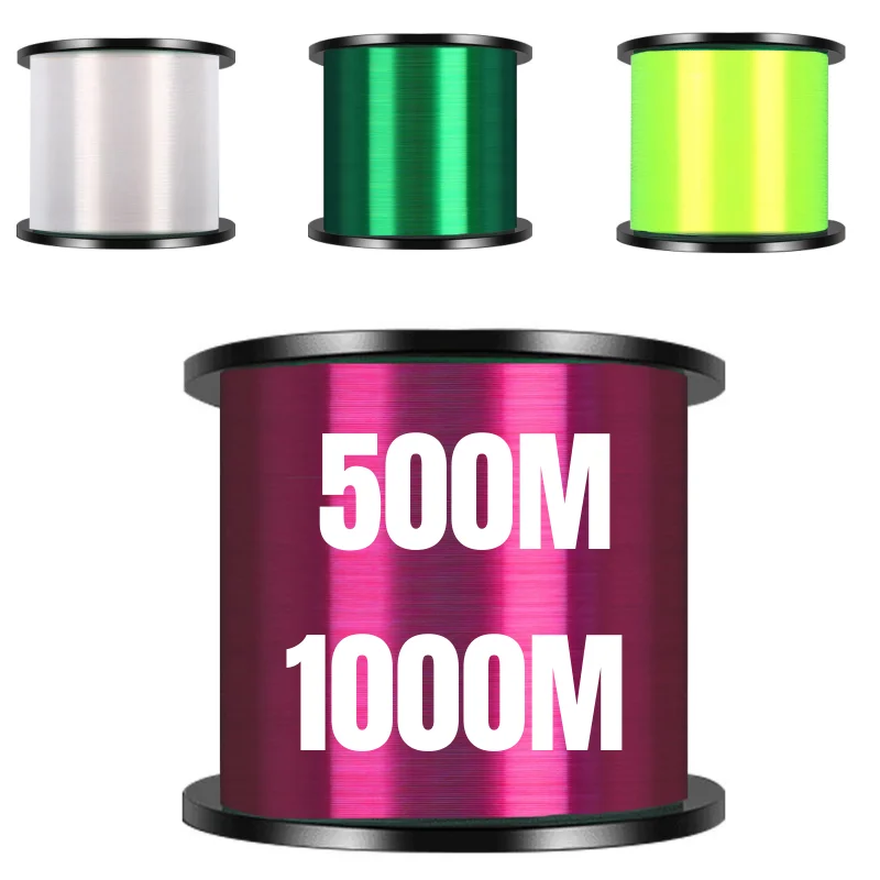 

500M 1000M Invisible Fishing Line Super Strong Monofilament Nylon Line Japan Material Fluorocarbon Coated Speckle for Carp Pesca
