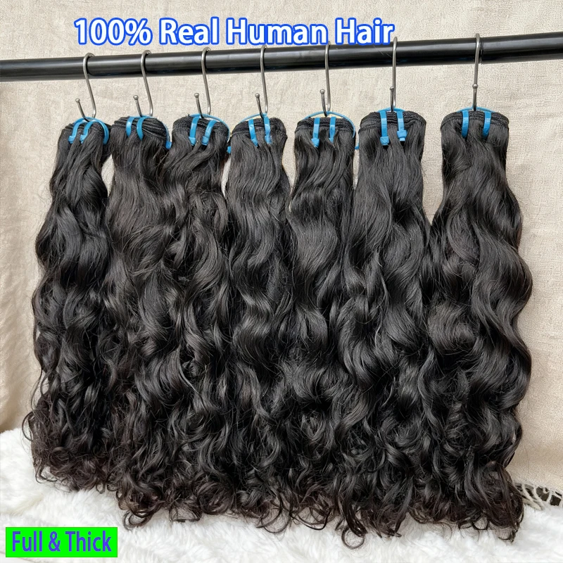 18A Unprocessed Raw Natural Wave 100% Human Hair Bundles Extensions Natural Curly Wavy Vietnamese Hair #1B Natural Black Color 6