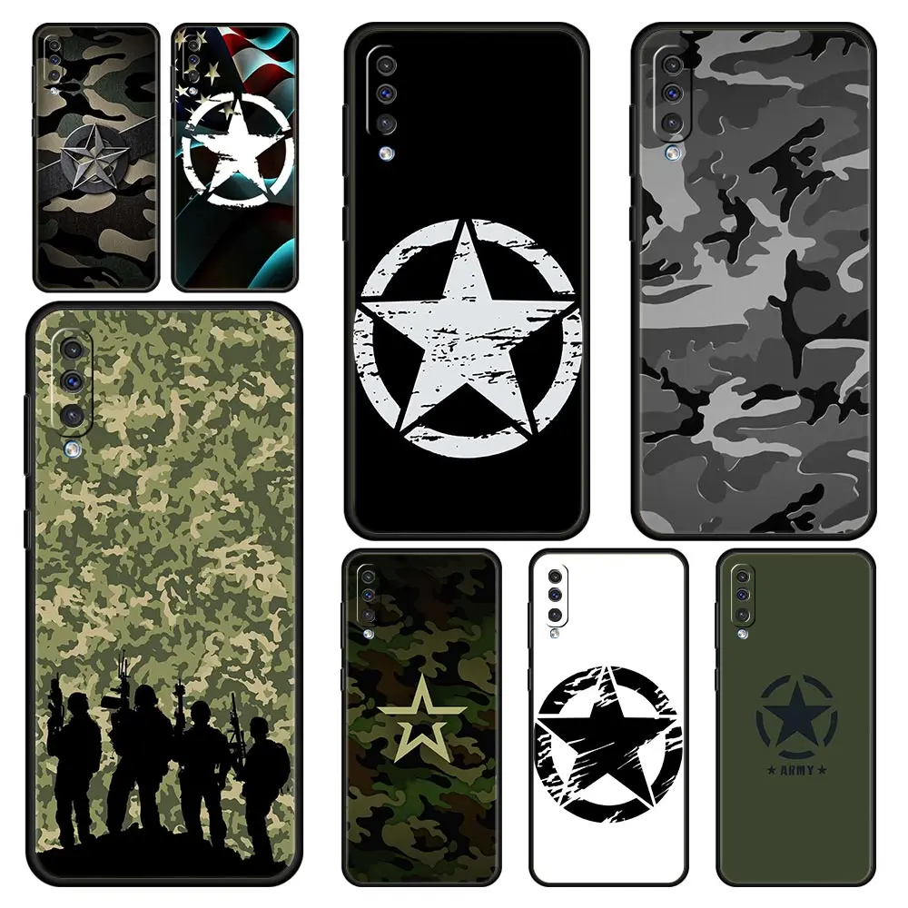 Camouflage Army Star Protective Phone Case Cover