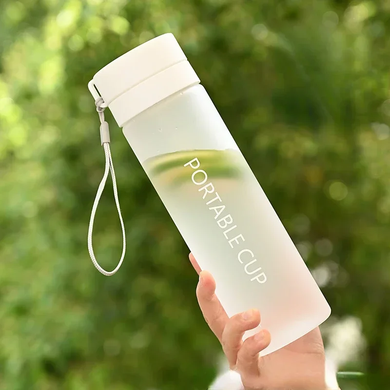 Bottiglia d'acqua di nuova moda da 500ml/600ml con cannuccia BPA Free  Portable Outdoor Sport Cute Drinking bottiglie di plastica eco-friendly -  AliExpress