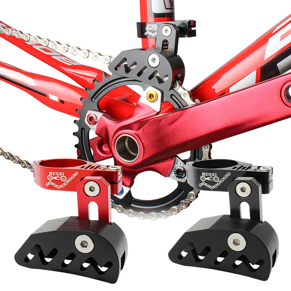 

MUQZI Bicycle Chain Guide Single Crankset 28 6 31 8 34 9 Stabilizer Aluminum Alloy Locking Tensioner with Pads Red