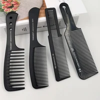 Black Flattop Hair Cutting Comb Wide Tooth Men Cut Hair Brush Professional Salon Barber Hair Clipper Hairdressing Carbon Combs