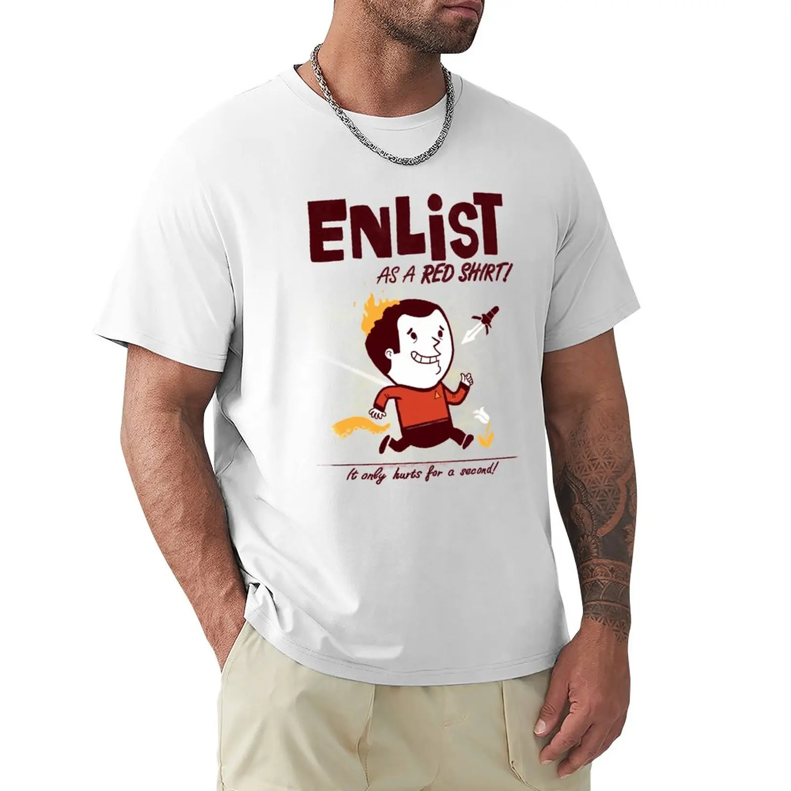 

ENLIST as a Red Shirt! T-Shirt summer top new edition t shirts for men graphic
