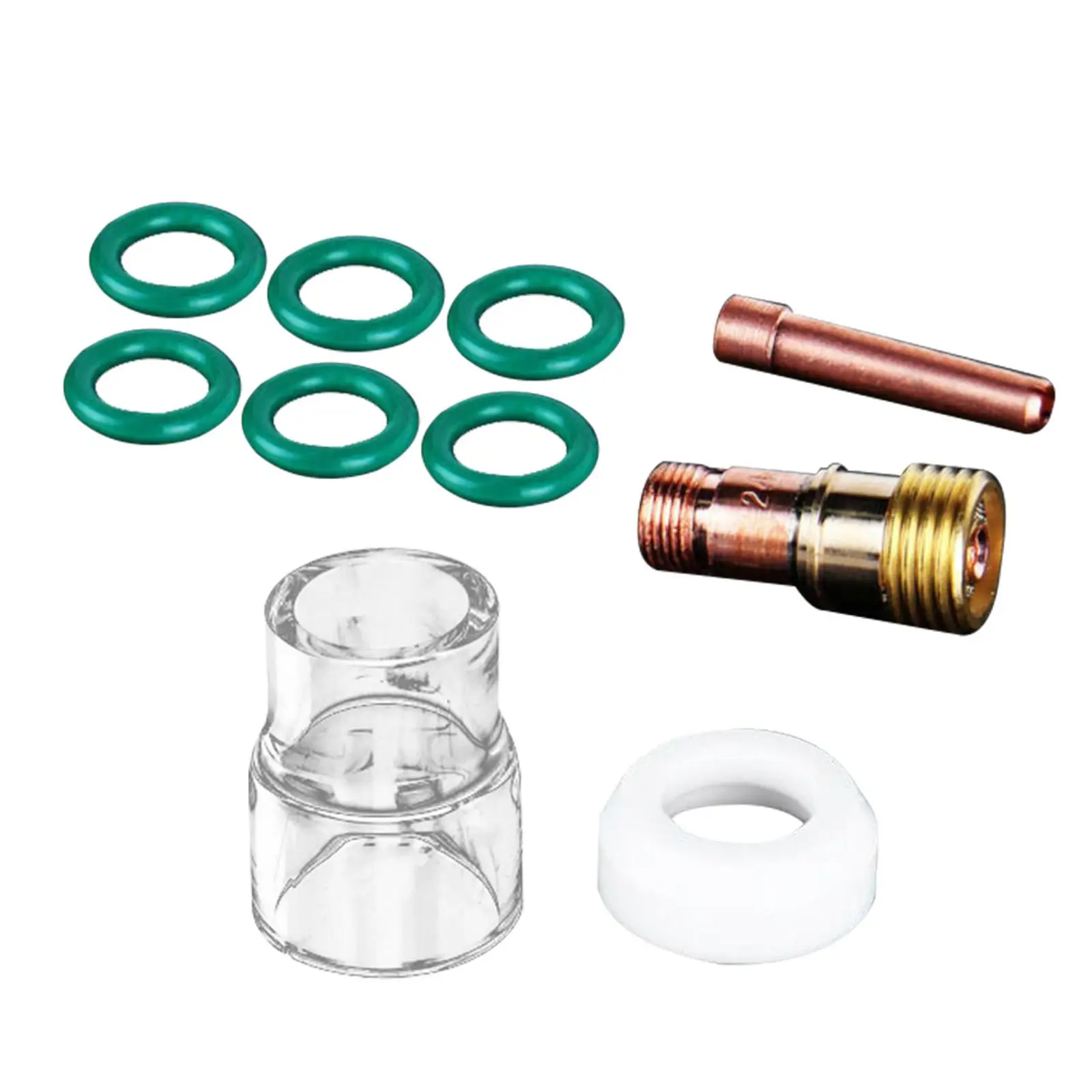 10x Glass Cup TIG Welding Torch Accessories Lens TIG Stubby Gas Lens Cup Kit TIG Welding Stubby for WP-17/18/26 4