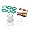 10x Glass Cup TIG Welding Torch Accessories Lens TIG Stubby Gas Lens Cup Kit TIG Welding Stubby for WP-17/18/26 4