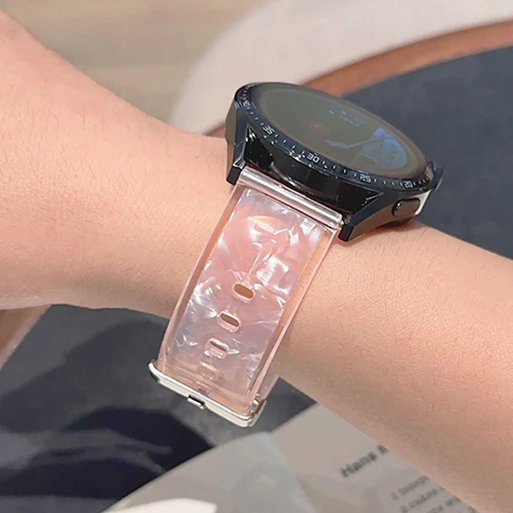 Cute Rainbow Shell Pattern Clear Silicone Strap - Lovely Girl's Wristband