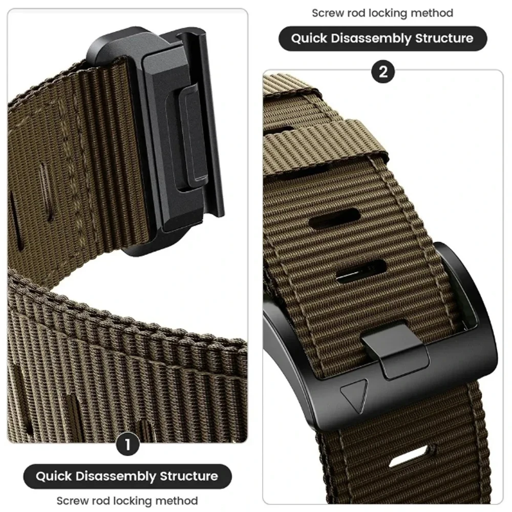 Nylon QuickFit Sports Woven Bracelet - 26mm & 22mm Strap