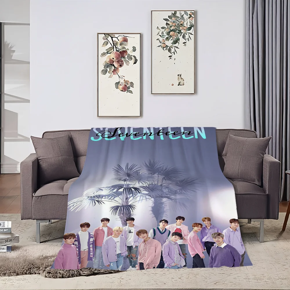 K-pop S-SEVENTEEN skicomfort warm Soft Baby blanket suitable Home Kids Lunch Blanket Suitable for Home Office Daily Use Cover 3