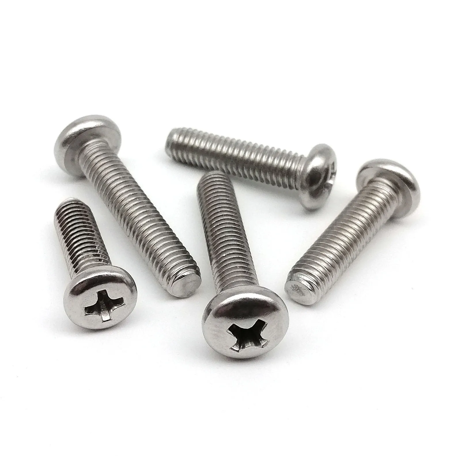 Stainless Steel Screws M1 M1.2 M1.4 M1.6 M2 M2.5 M3 M3.5 M4 M5 M6 M8 GB818 A2 304
