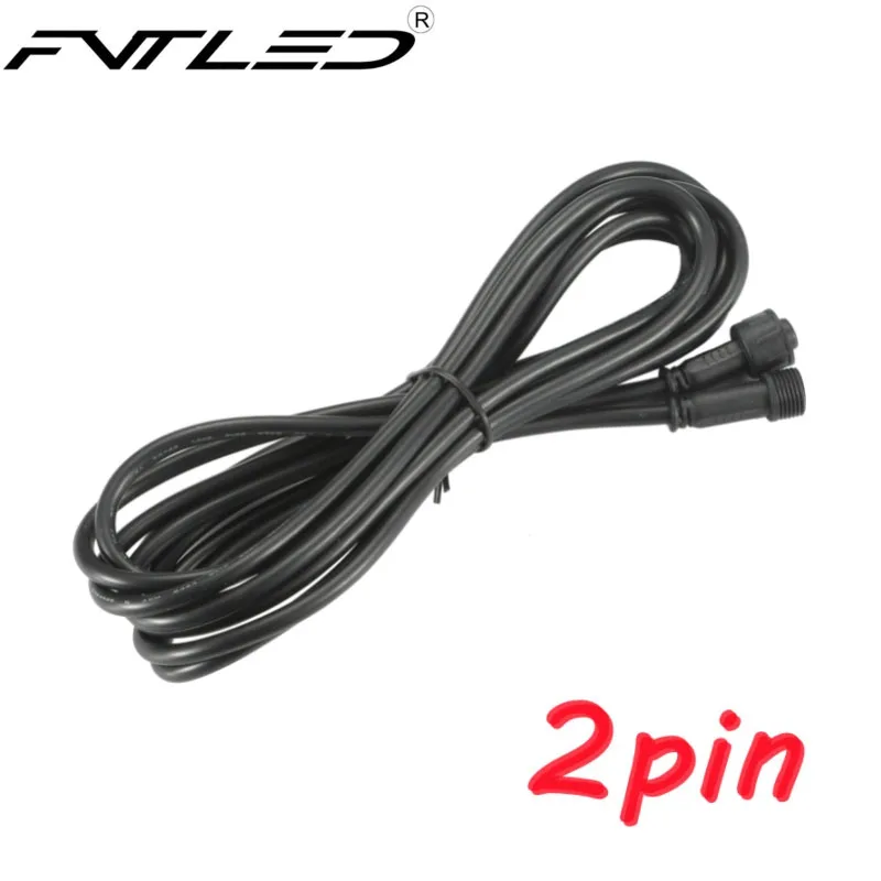 FVTLED 2PIN 3meter IP67 Waterproof Extension Cable/Connect Wire/Power Cord for Single Color LED Light