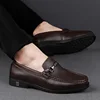 Luxury Men Casual Shoes Genuine Leather Men Loafers Handmade Slip-On Flats Leisure Walk Mocasines High Quality Man Driving Shoes 1