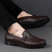 Luxury Men Casual Shoes Genuine Leather Men Loafers Handmade Slip-On Flats Leisure Walk Mocasines High Quality Man Driving Shoes 1