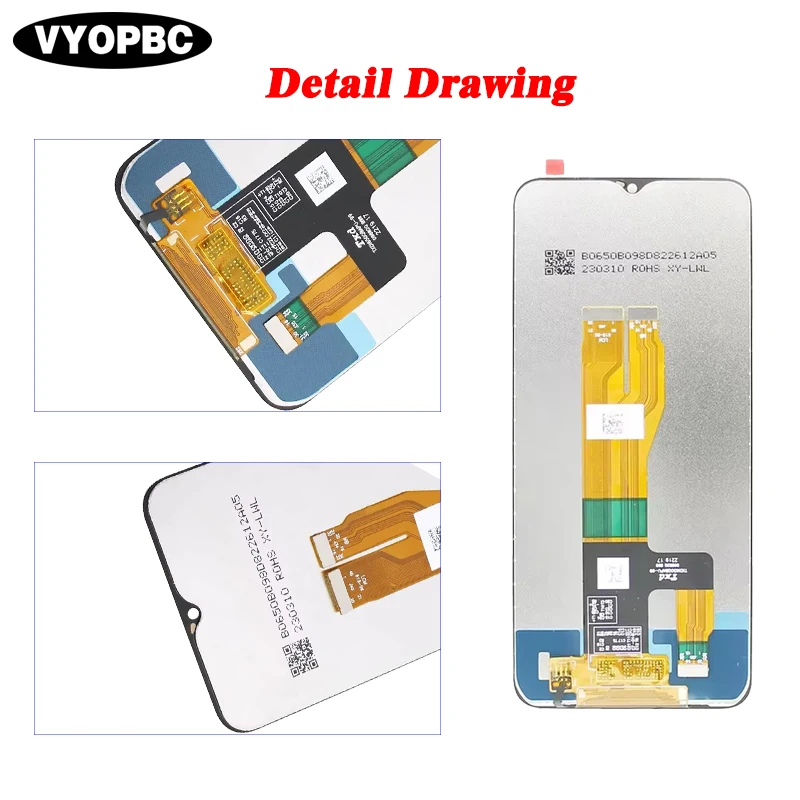 Kit de 2 pièces compatible avec OPPO REALME C33 RMX3624 / C33 2023