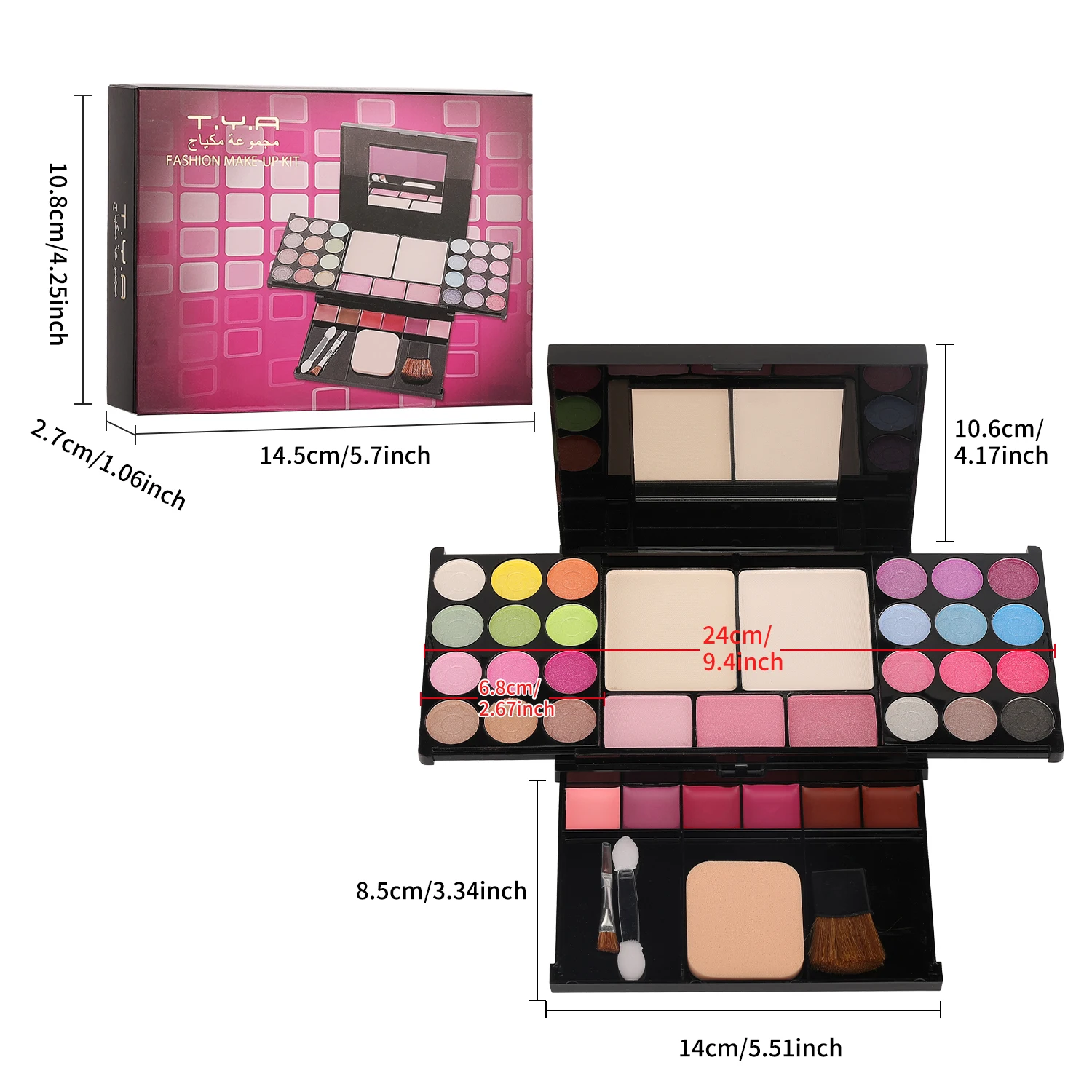 35 Color Pearl Eye Shadow Palette - Nude Makeup Set for Women