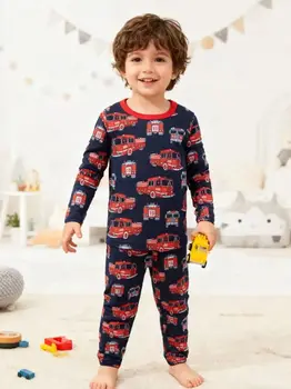 Boys Fire Truck Pajama Set 8