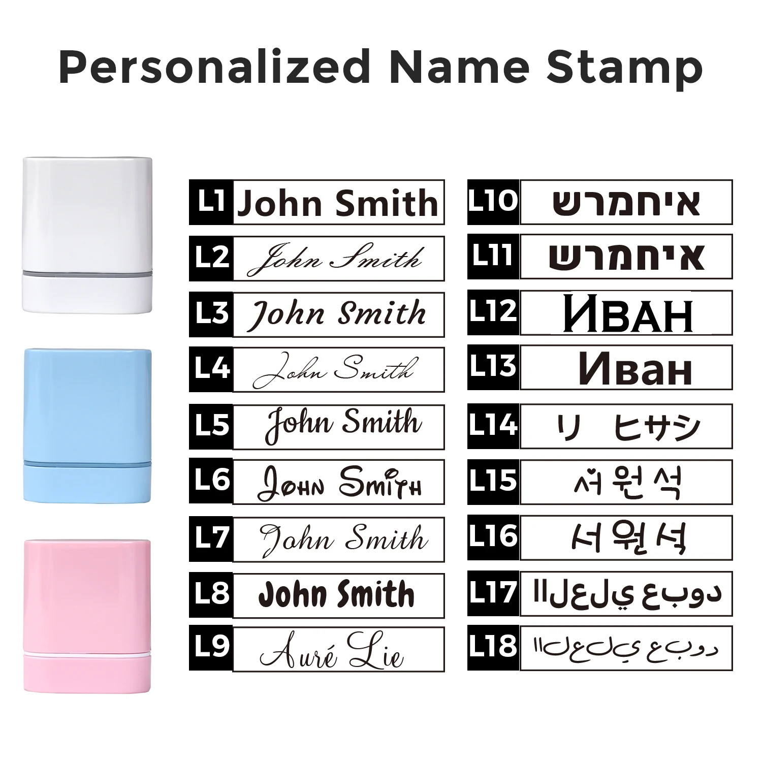 Personalized Kid Name Brand Compa Name Logo Teacher Ink Stamp For School  Student Signature Selfing-Inking Letter Stamp name toy